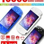 Console Rétro 4,3″ – 10 000+ Jeux, Connexion TV