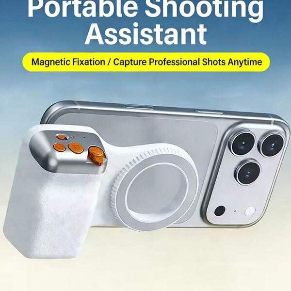Poignée magnétique avec déclencheur pour smartphone