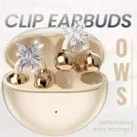 Écouteurs papillon Bluetooth 6.0 à clip pour femme