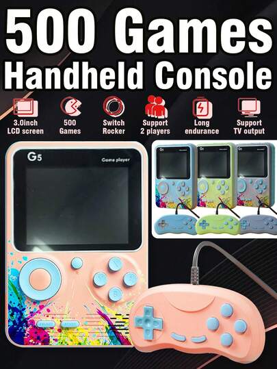 Mini console rétro 3 pouces avec 500 jeux