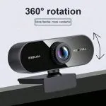 Webcam USB 1080p rotative 360 degrés avec autofocus