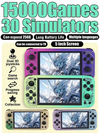 Console Rétro 15 000+ Jeux – Écran HD 5″