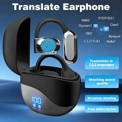 Écouteurs traducteurs IA en temps réel – 164 langues