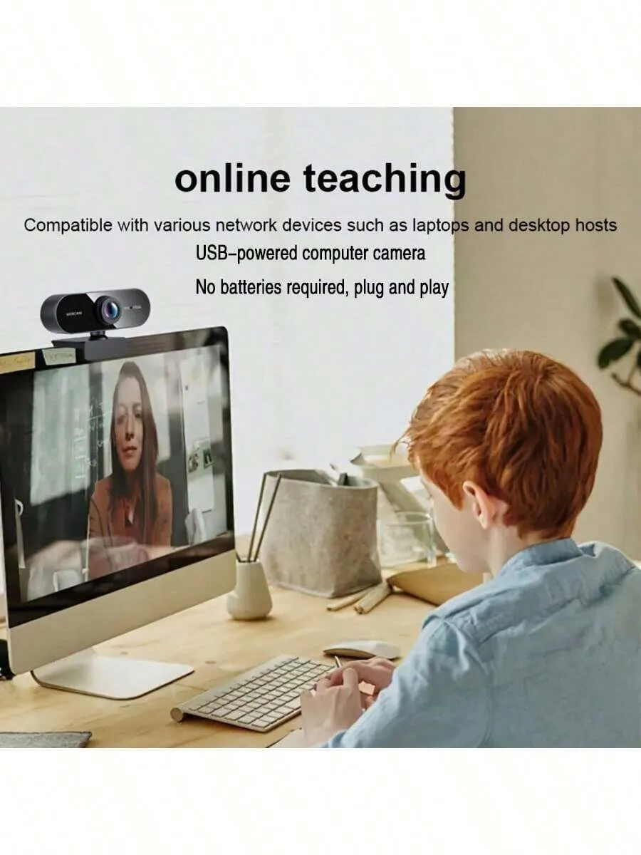 Webcam USB 1080P Rotative 360° Autofocus
