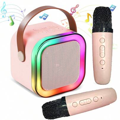 1782526420ff1c9476008b353eac0cb174c5952f49_thumbnail_405x552.jpg Mini enceinte karaoké Bluetooth avec microphone et LED RGB