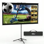 XBJ Écran de projection 4K 72/100 pouces avec trépied