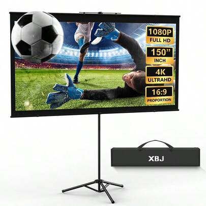 XBJ Écran de projection 4K 72/100 pouces avec trépied