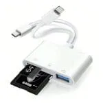 Lecteur de cartes SD et TF multi-fentes compatible USB-C