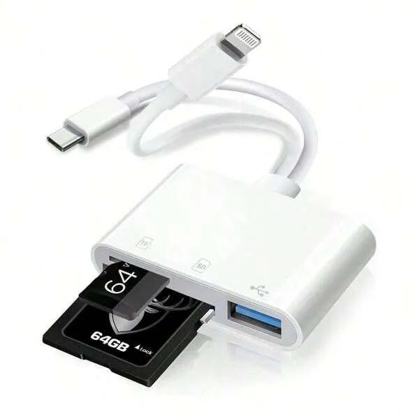 Lecteur de cartes SD et TF multi-fentes compatible USB-C