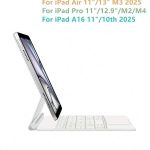 Housse clavier sans fil rétroéclairée compatible iPad