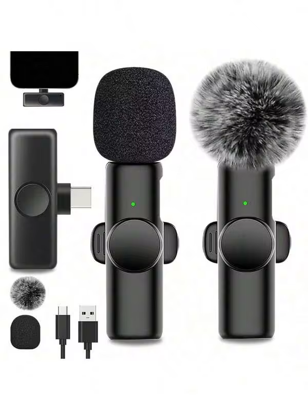 Microphone cravate sans fil USB-C pour smartphone