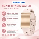 Bracelet connecté SENBONO avec suivi de la fréquence cardiaque et du sommeil