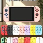 Coque de protection rose en TPU antidérapant pour Nintendo Switch