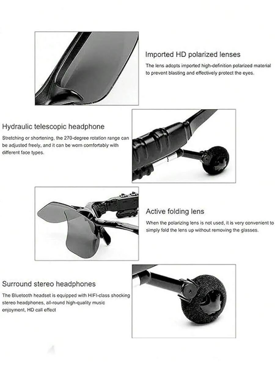 Lunettes Polarisées avec Écouteurs Bluetooth