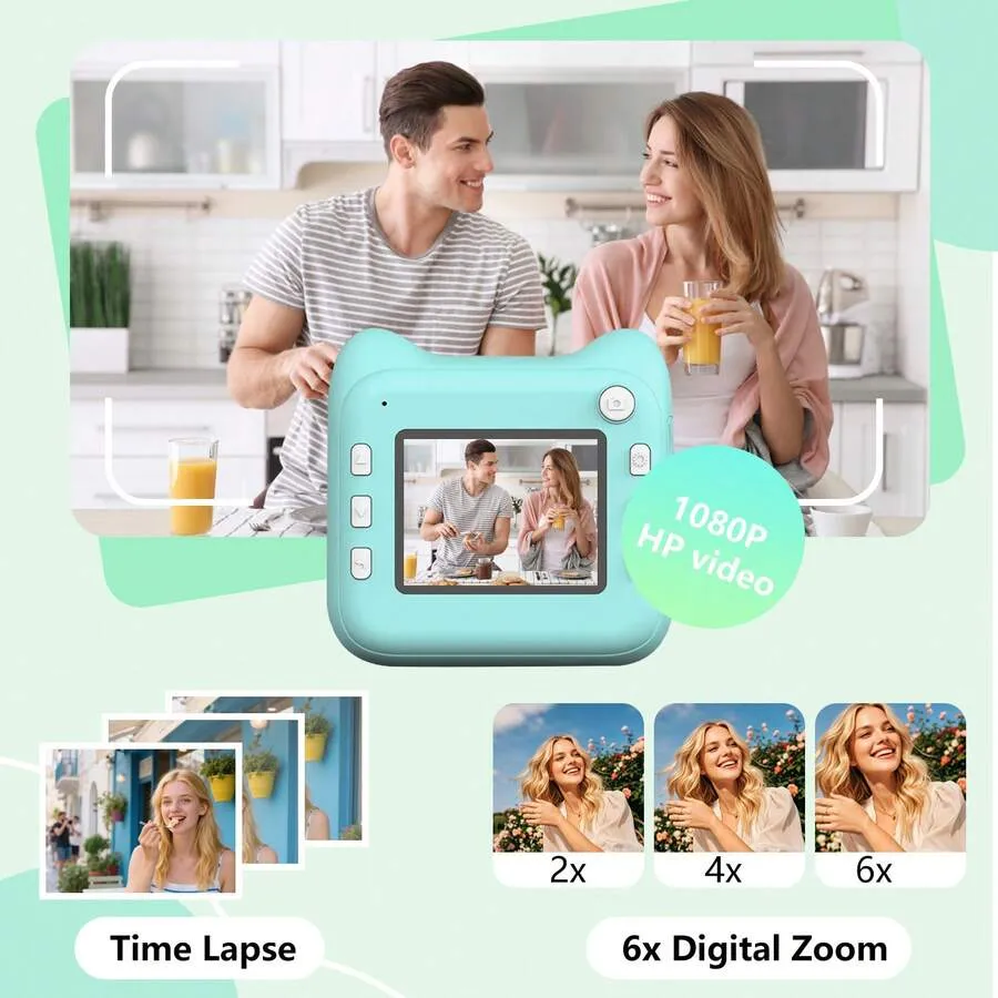 Appareil Photo Instantané 3-en-1 HD 1080P