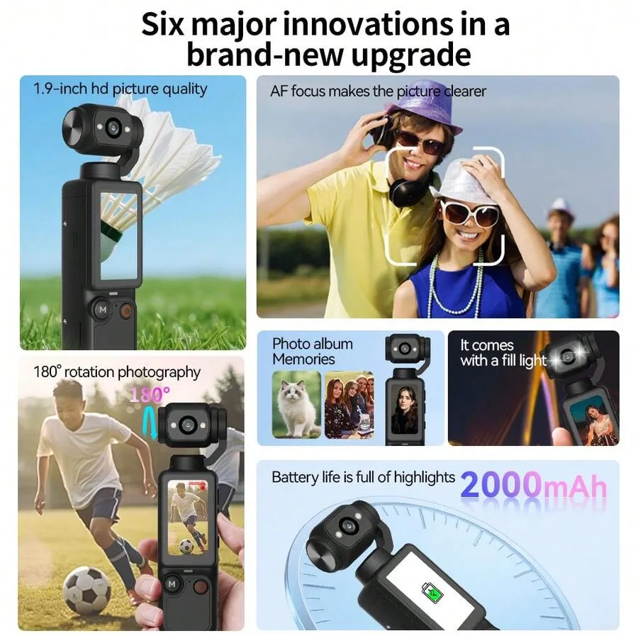 Appareil Photo 4K Zoom 16x + Carte SD 64Go