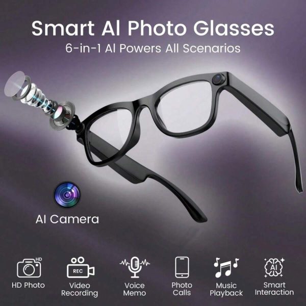 Lunettes Caméra Intelligentes IA 20MP – 64Go