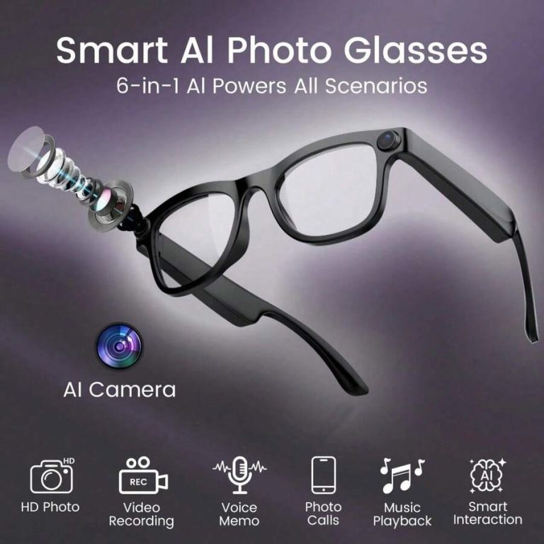 Lunettes Caméra Intelligentes IA 20MP – 64Go