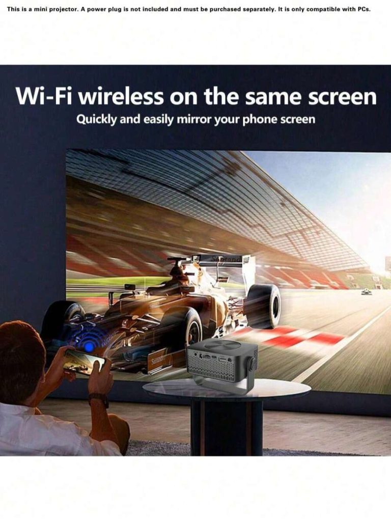 Projecteur 4K WiFi 6 Bluetooth – Cinéma Maison