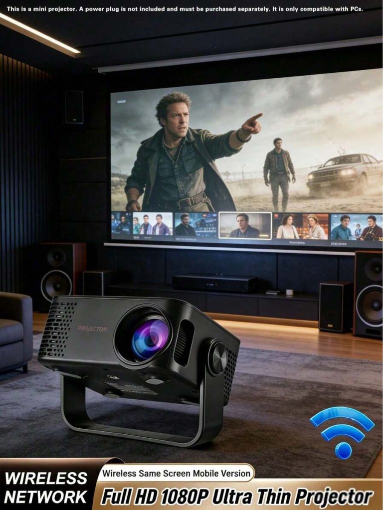 Projecteur 4K WiFi 6 Bluetooth – Cinéma Maison