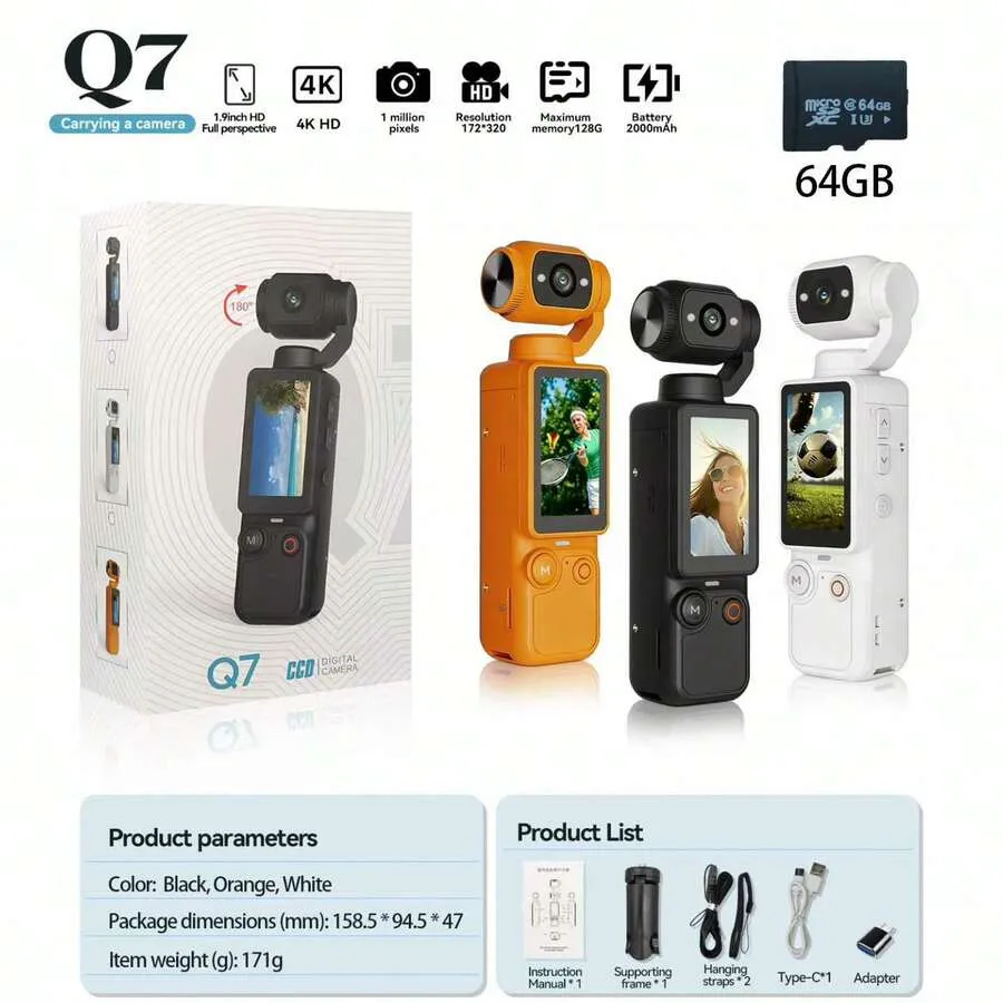 Appareil Photo 4K Zoom 16x + Carte SD 64Go