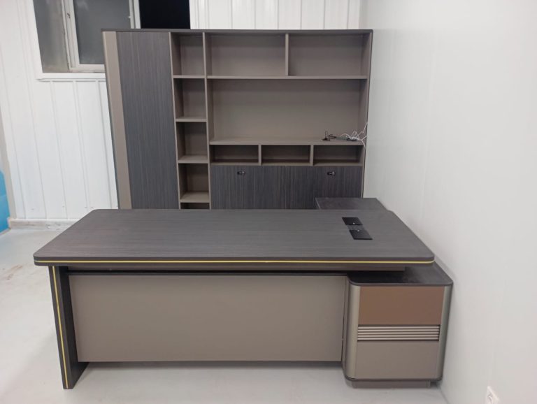 Bureau de Direction en L – Design Moderne avec Caisson & Rangement, vue 2