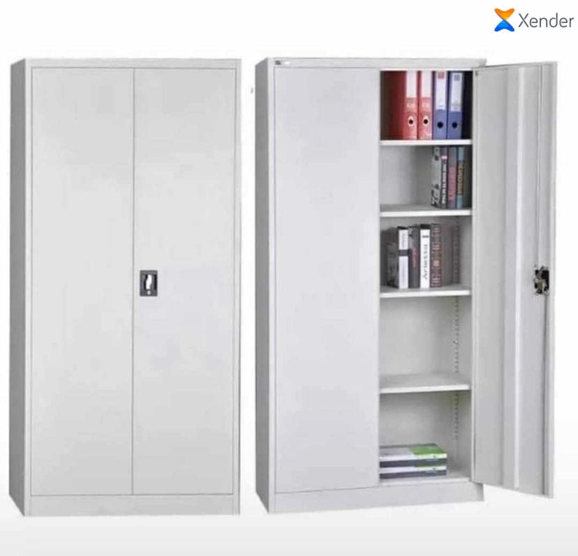 Armoire de Bureau Métallique 2 Portes Pleines – 4 Étagères Armoire de Bureau Métallique 2 Portes Pleines – 4 Étagères