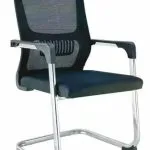 Chaise Visiteur de Bureau HX-8002 – Dossier Maille, Piètement Luge