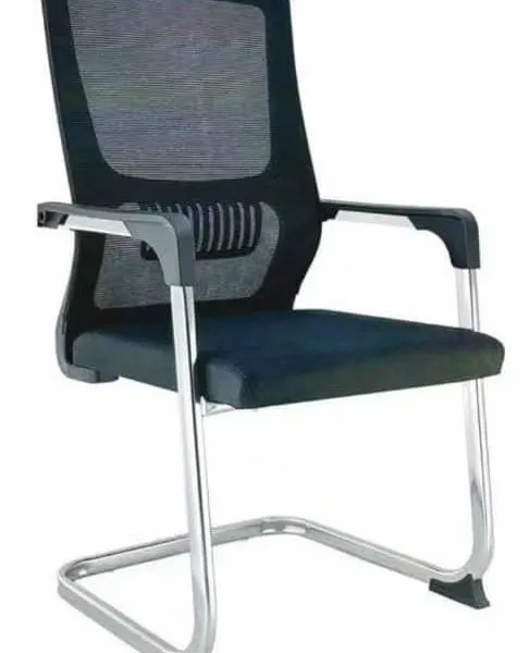 Chaise Visiteur de Bureau HX-8002 – Dossier Maille, Piètement Luge