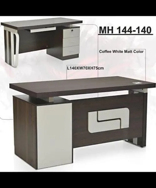 Bureau de Direction MH 144-140 – Coffee White Matt, L140cm