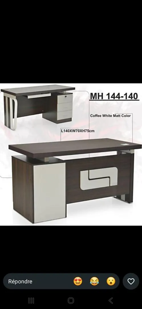 Bureau de Direction MH 144-140 – Coffee White Matt, L140cm