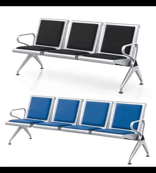 Banc d'Attente Métallique – Chaises Poutre 3 & 4 Places (Plusieurs Coloris)