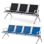 Banc d'Attente Métallique – Chaises Poutre 3 & 4 Places (Plusieurs Coloris)