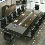 Table de Conférence Moderne – Grande Salle de Réunion (10-12 places)