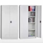 Armoire métallique de bureau – 2 portes et 4 étagères réglables