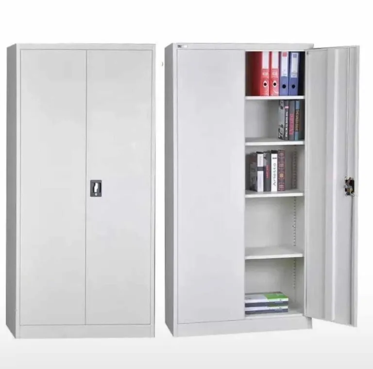 Armoire métallique de bureau – 2 portes et 4 étagères réglables
