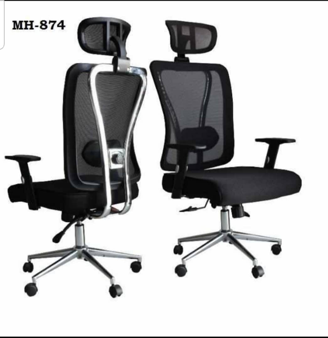 Fauteuil de direction MH‑874 – Maille noire et réglages ergonomiques Fauteuil de direction MH‑874 – Maille noire et réglages ergonomiques