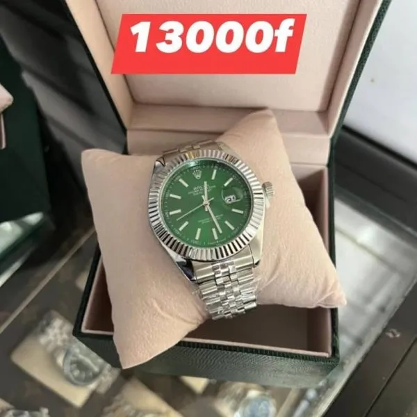 Montre Homme Automatique – Bracelet Acier & Date (Plusieurs Coloris)