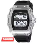 Montre homme SKMEI digitale transparente avec bracelet noir