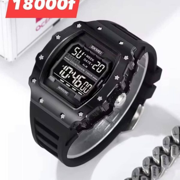 Montre homme SKMEI digitale noire WR50M