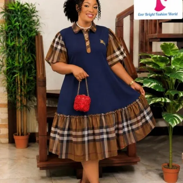 Robe femme à carreaux coloris