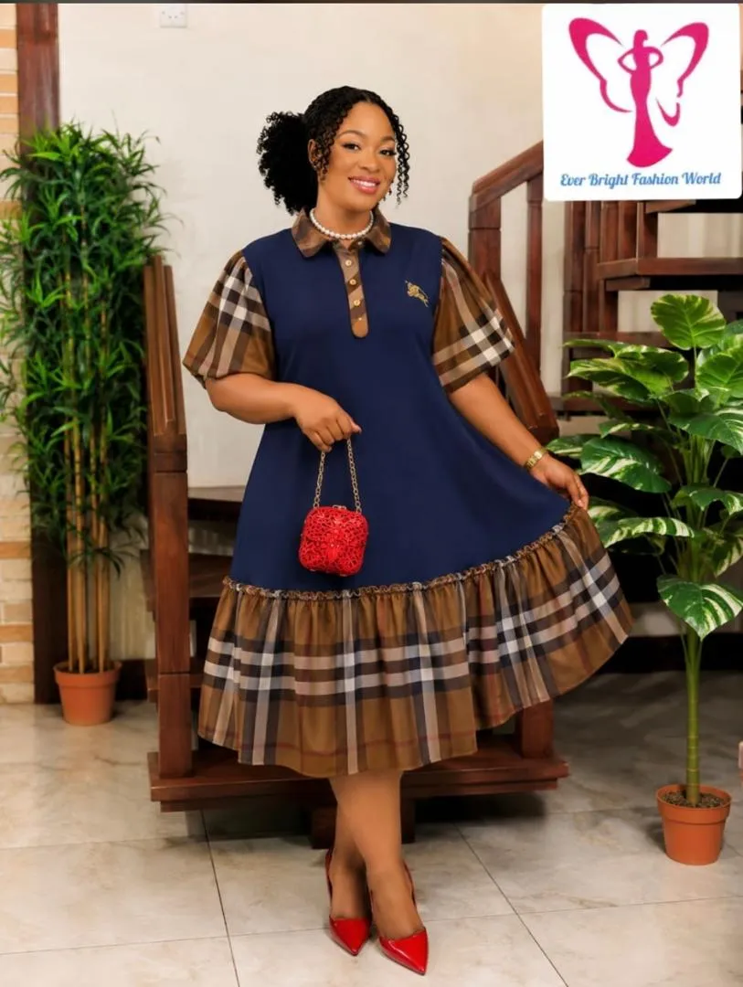 Robe femme à carreaux coloris