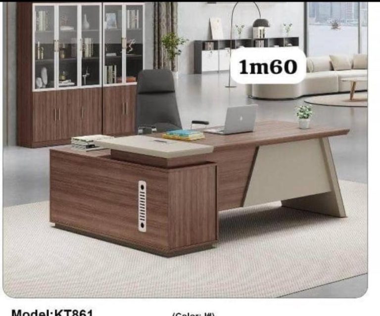 Bureau de Direction en L KT861 – 1m60 avec Retour & Caisson, vue 2