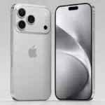 iPhone 18 Pro Max argent face et dos – rendu conceptuel non officiel
