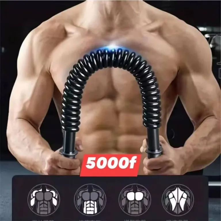 Appareil de musculation à ressort noir avec poignées